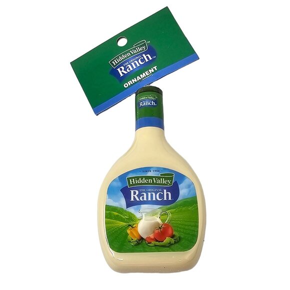 Hidden Valley Ranch Salad Dressing Collectible Christmas Ornament by Ruz - Picture 1 of 6